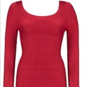 Rio Red Herve Leger Icon Mini Dress - Large